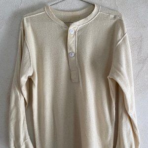 Men's Vintage Wool/Cotton Undershirt Henley